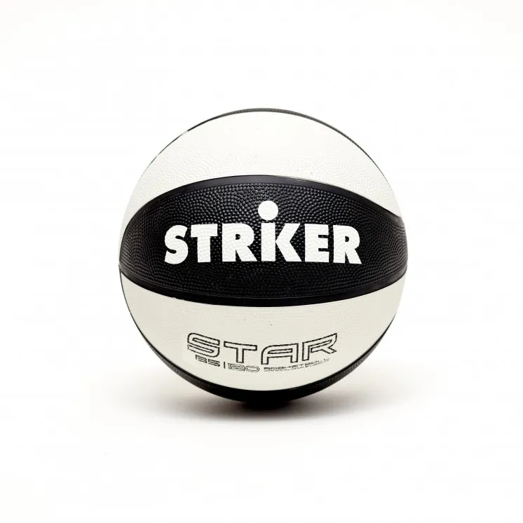 Striker Pelota Basquet Caucho N5 Bicolor Blanco/Negro