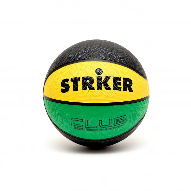 Striker Pelota Basquet Caucho N5 Tricolor Negro/Amarillo/Verde